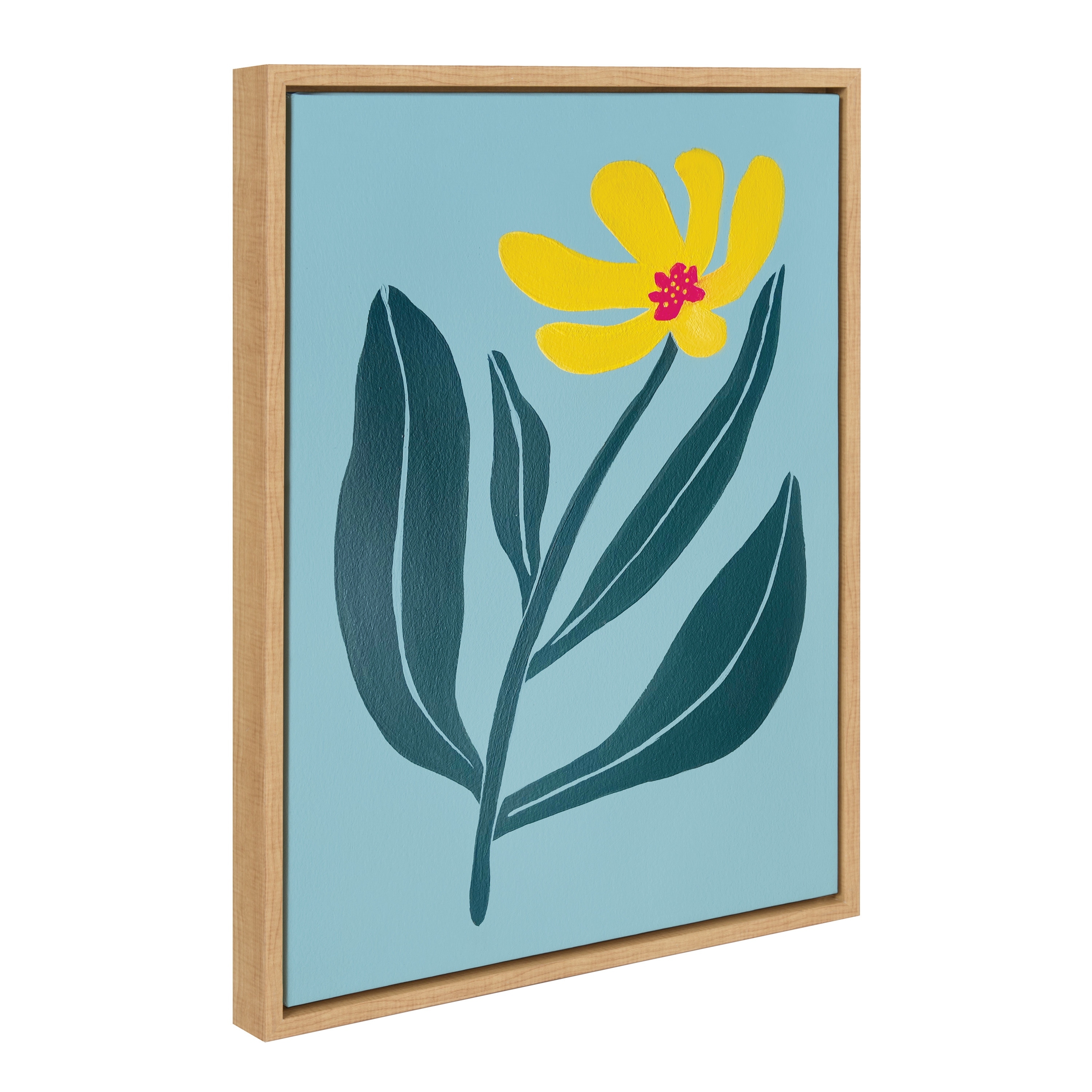 Kate and Laurel Sylvie Yellow Flower Framed Canvas by Emma Daisy Bed Bath   Beyond 36644416