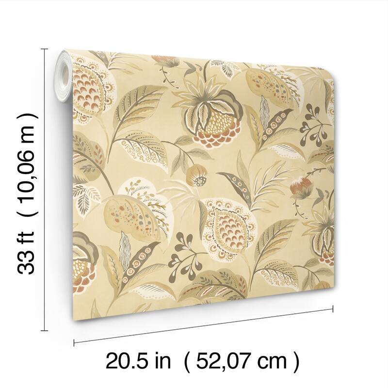 Chesapeake Bohemian Mustard Jacobean Wallpaper