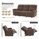 preview thumbnail 120 of 118, MCombo 64.6" Wall Hugger Power Loveseat Fabric Recliner Sofa with USB Ports