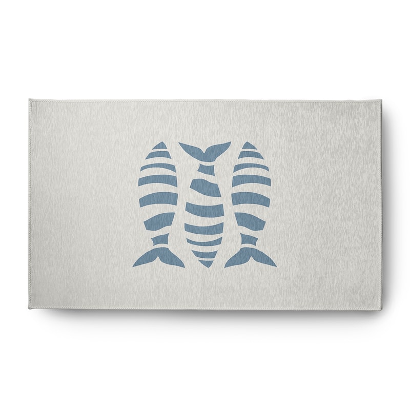 Puzzle Fish Nautical Indoor/Outdoor Rug - Dusty Smoke - 3' x 5'