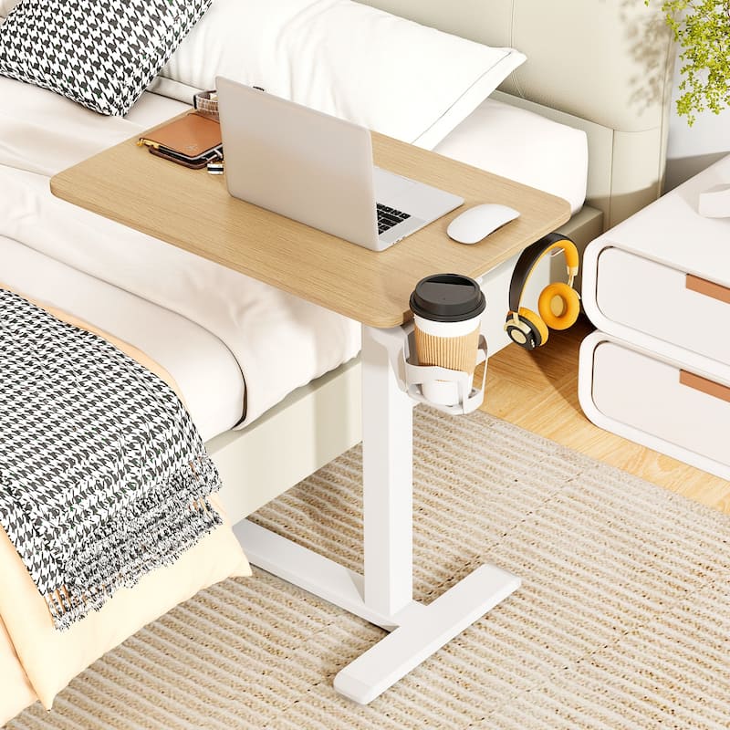 Engineered Wood Mobile Standing Desk with Adjustable Height