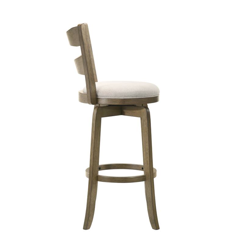 Blair Counter Height or Bar Height Rubberwood Barstool with Fabric Seat