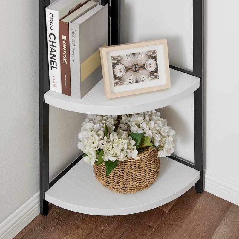 Danya B. Free-Standing 5-Tier Pyramid Industrial Corner Shelf