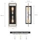preview thumbnail 4 of 8, 2-Light Black/Wood Tone Dimmable Rustic Farmhouse Wall Sconce - 20"H x 7"W x 5"D - 7 in. W