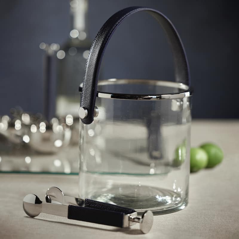 Lucena 9.5-Inch Wide Glass Ice Bucket - 9.5" x 10"