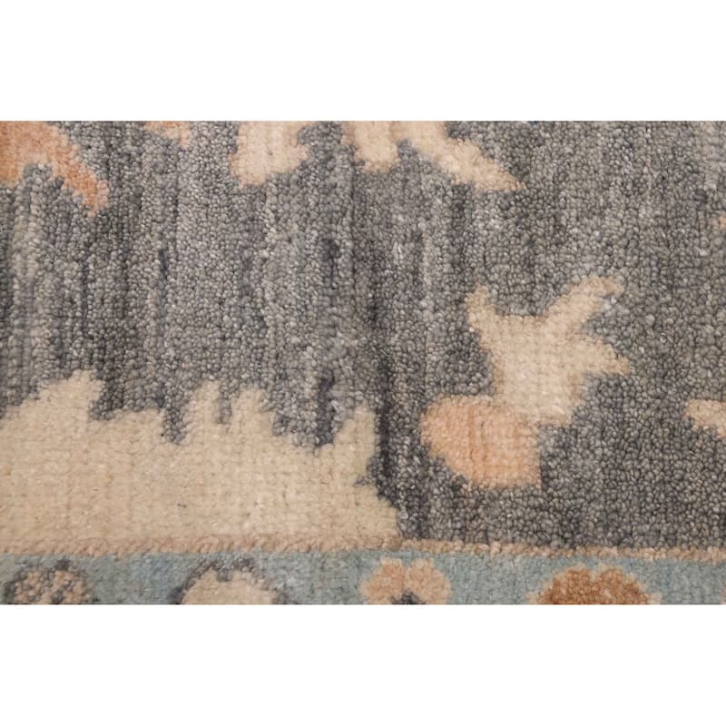 ECARPETGALLERY Hand-knotted Modern Oushak Charcoal Wool Rug - 8'2 x 9'11