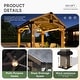preview thumbnail 20 of 62, Aoxun Outdoor Cedar Wood Gazebo with Double Hardtop Roof