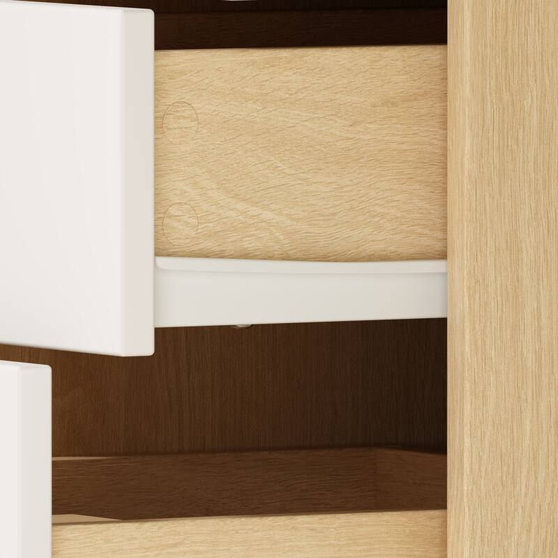 Baby Changing Table Dresser, 33.5" Baby Nursery Dresser with Drawers