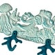 preview thumbnail 3 of 8, Cast Iron Sealife Plaque With Coral Hooks - Coastal Wall Decor - 5.75 X 15.5 X 2 inches