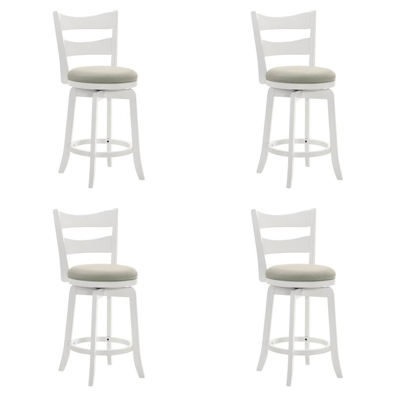 Blair Counter Height or Bar Height Rubberwood Barstool with Fabric Seat