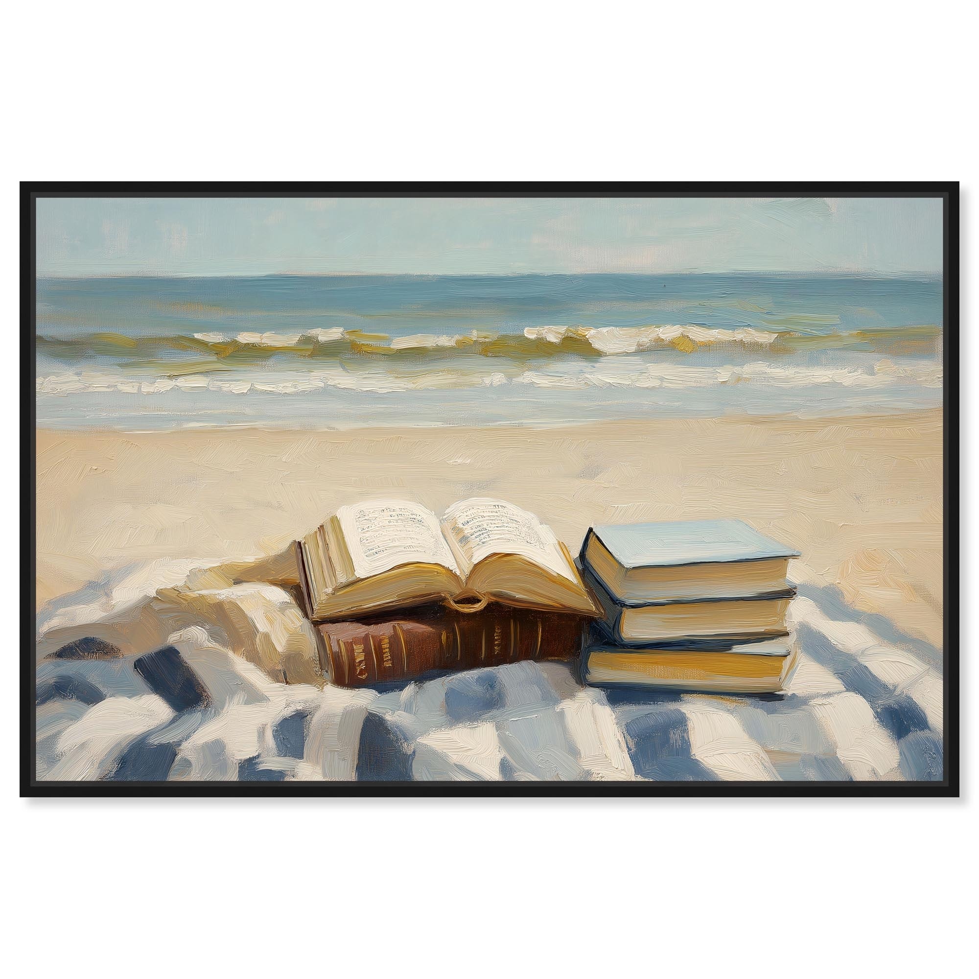 Beach Reading Canvas by Art Remedy