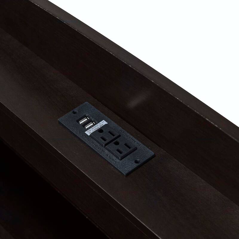 Platform Bed with Storage LED Headboard