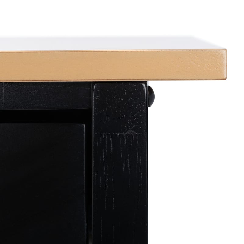 SAFAVIEH Daley 1-Drawer 2-Shelf Kitchen Bar Cart with Wheels - 39"W x 18"D x 36"H