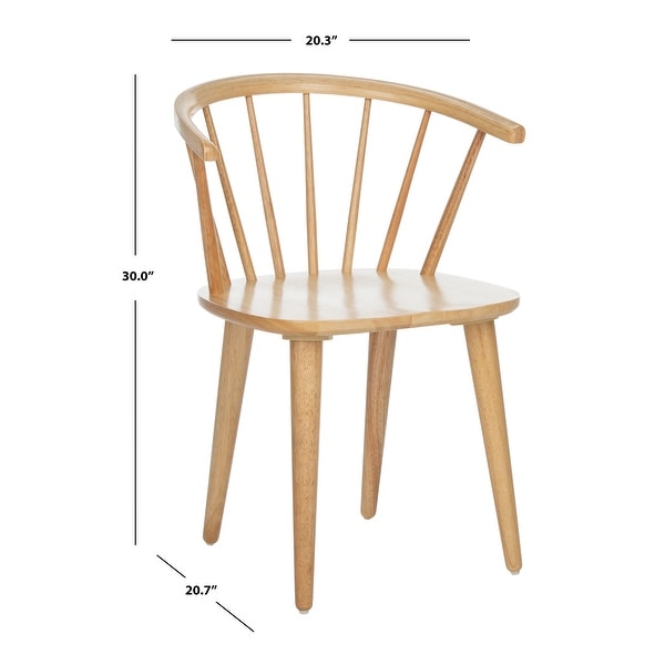 Safavieh Dining Country Blanchard Natural Wood Dining Chairs (Set of 2) - 21.3" x 20.5" x 29.9"