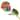Curata Lacquer Dipped Gold Trimmed Paradise Neon Tie Dyed Real Rose