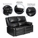 preview thumbnail 3 of 21, Contemporary Upholstered Recliner Loveseat with Headrests and Armrests - 56"W x 35" - 64"D x 38"H