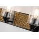 preview thumbnail 2 of 1, 3 Light Bath Vanity Light in Black and Gold