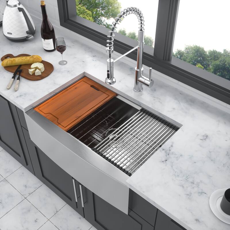 Farmhouse 16 gauge Single Bowl Stainless Steel Kitchen Sink