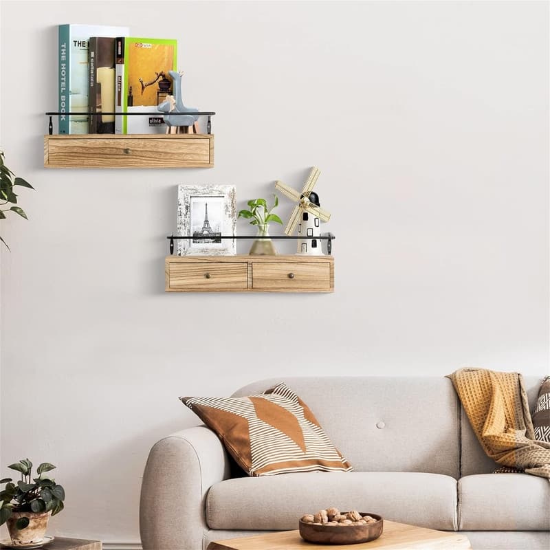 Floating Shelves for Wall Storage - 5.9"D x 16.2"W x 5.9"H