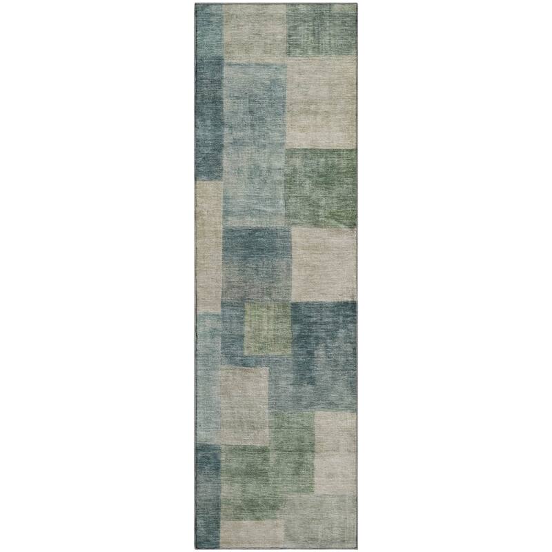 Premium Washable Super Soft Contempory Checker Mayfield Rug