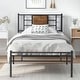 preview thumbnail 2 of 5, VECELO Wood Platform Kids Bed Frame with Headboard,Twin Size Bed Set of 2