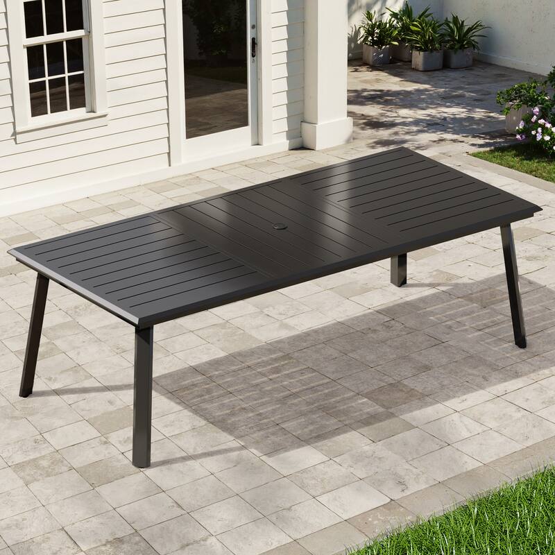 VredHom Outdoor Aluminum Dining Table with Umbrella Hole