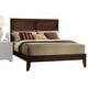 preview thumbnail 2 of 3, Madison Queen Bed in Espresso with Raised Molding Trim Headboard and Wood Tapered Leg
