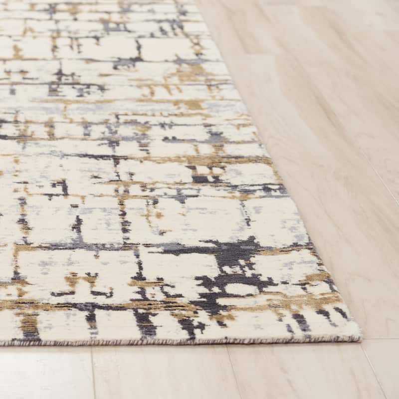 Alora Decor Belice Transitional Beige/Gray Wool/Tencel Blend Area Rug