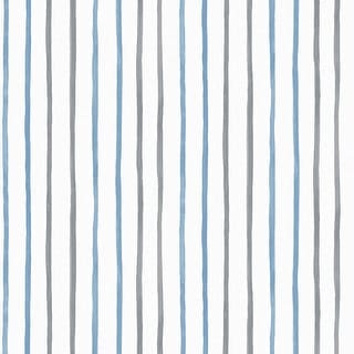 Laura Ashley Painterly Stripe Blue Wallpaper