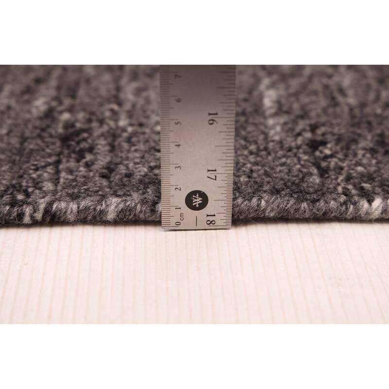 ECARPETGALLERY Hand-knotted Tangier Grey Wool Rug - 5'2 x 8'0