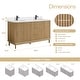 preview thumbnail 31 of 57, Seoul Bath Vanity with White Grain Composite Stone Top without Mirror