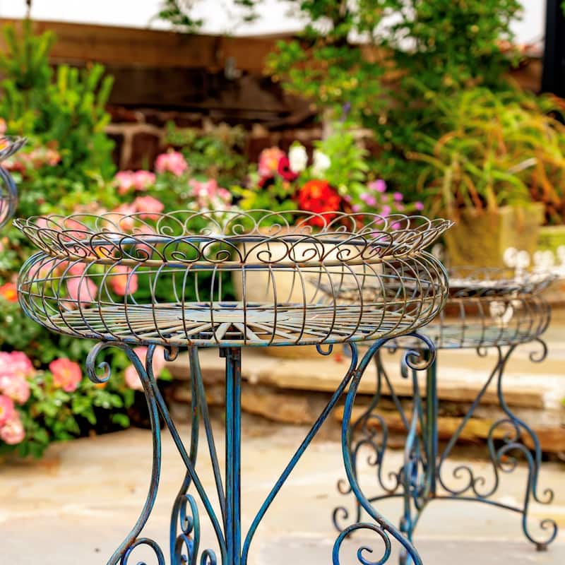 Set of 3 Round Plant Stands with Baskets "Copenhagen 1843"