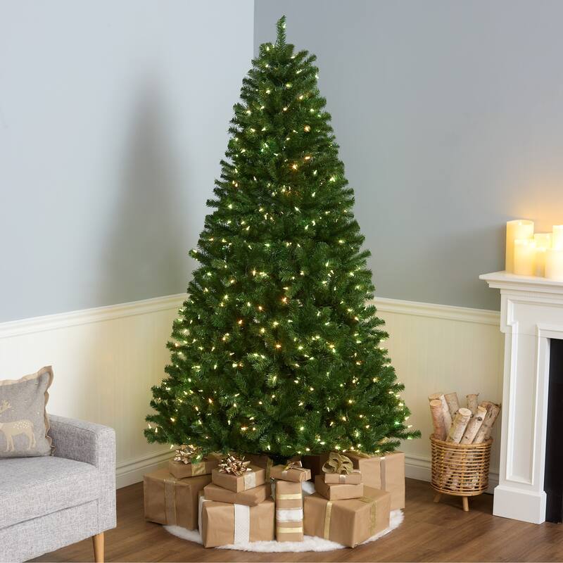 National Tree Company 7.5 ft Pre-Lit North Valley Spruce Artificial Christmas Tree with 560 Multifunction LED Lights - 7.5 Foot