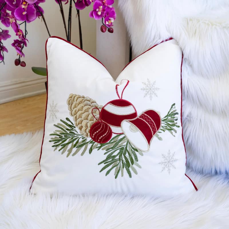 White Christmas Throw Pillow