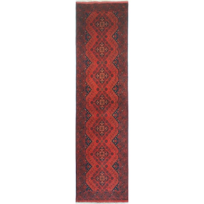 Khal Mohammadi Noor Red/Navy Runner - 2'7" x 9'7"