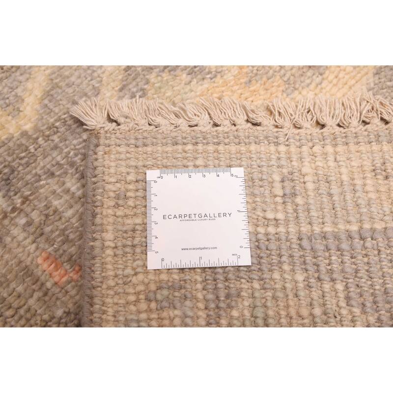 ECARPETGALLERY Hand-knotted Kavya Oushak Dark Grey Wool Rug - 5'11 x 8'10