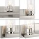 preview thumbnail 5 of 4, Goodwin Collection Three-Light Brushed Nickel Modern Vanity Light with Clear Glass - Medium
