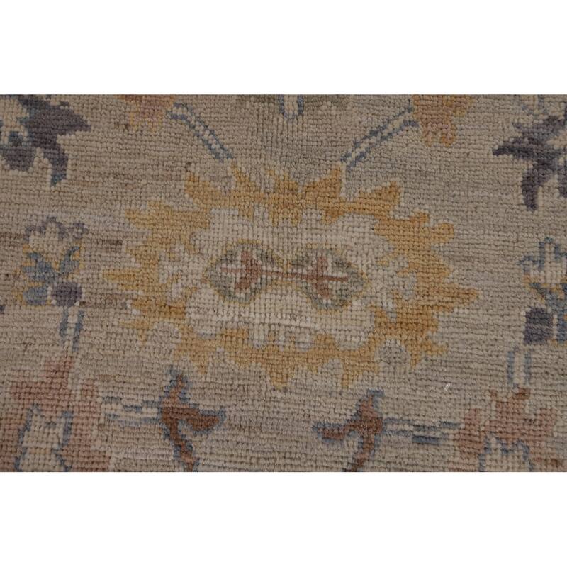 Oriental Vegetable Dye Oushak Turkish Area Rug Handmade Wool Carpet - 5'11"x 8'10"