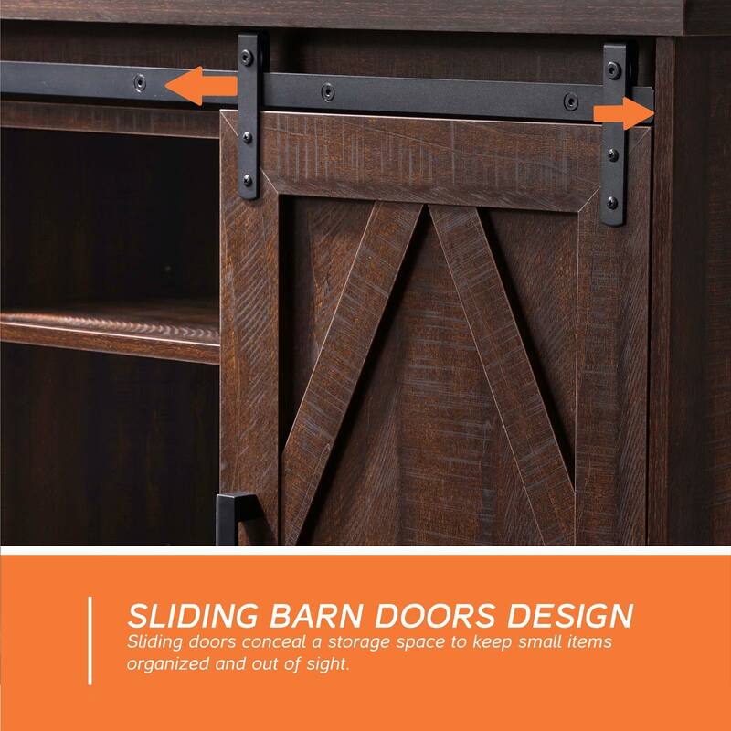 Farmhouse Sliding Barn Door TV Stand