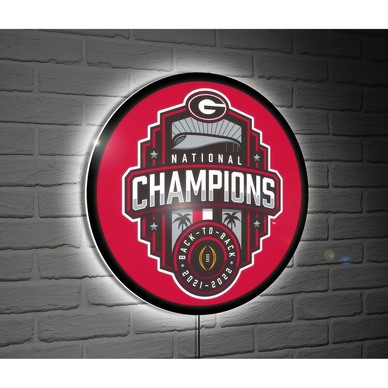 University of Georgia LED Lighted Sign - Silver