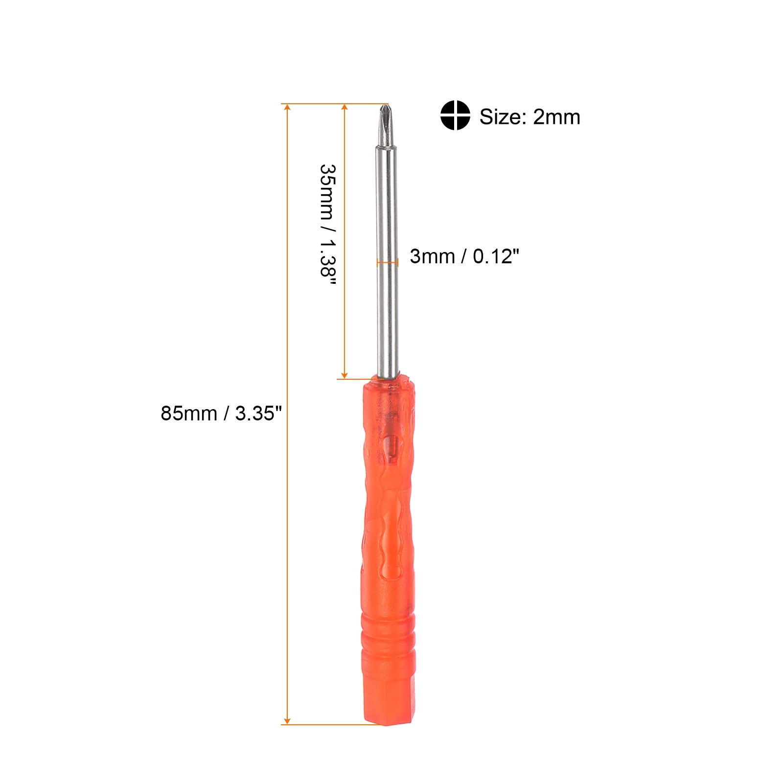 10pcs 2mm Mini Phillips Screwdriver for Watch Electronics Repair (Red) - Red