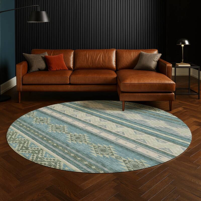 Machine Washable Indoor/ Outdoor Global Heston Chantille Rug