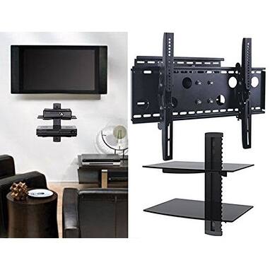 Shop 2xhome New Tv Wall Mount Bracket Single Arm Double Shelf Package Secure Cantilever Led Lcd Plasma Smart 3d Wifi Overstock 12107917