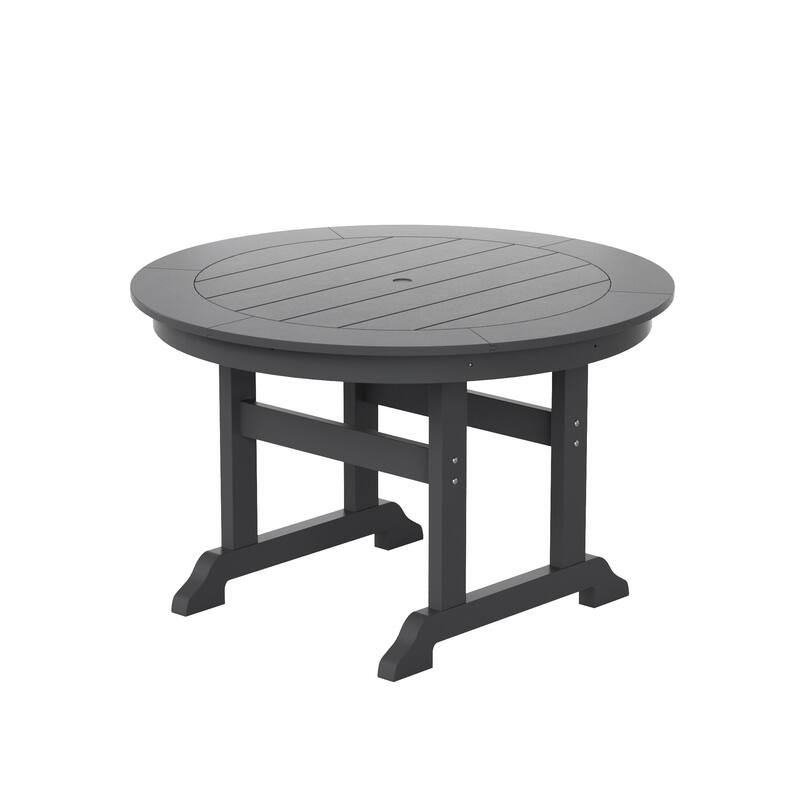 Laguna Hdpe All Weather Outdoor Patio Dining Set with Round Table, Armless Chairs (5-Piece Set)