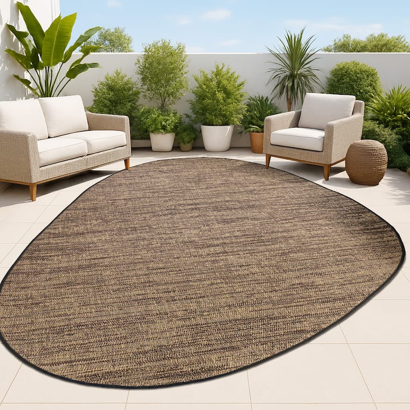 JONATHAN Y Callan Modern Rustic Abstract Indoor/Outdoor Shaped Area Rug