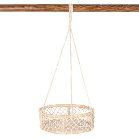 Novica Handmade Forest Basket Cotton Hanging Planter