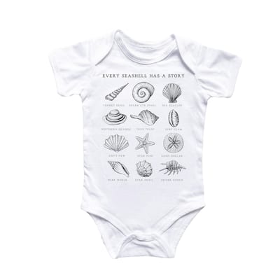 Beach Seashell - Baby Boy Girl Clothes Infant Bodysuit Funny Cute Newborn