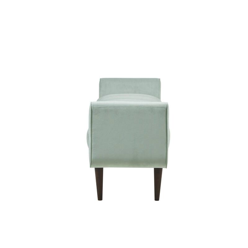 Linea Upholstered Modern Accent Bench - Seafoam