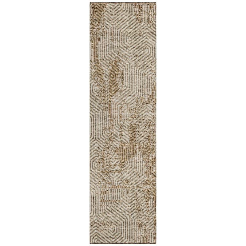 Machine Washable Indoor/ Outdoor Chantille Contemporary Maze Rug