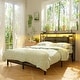 preview thumbnail 37 of 82, Headboards with Storage Shelves, Head Board with Power Outlet and LED Light for Bed Frame